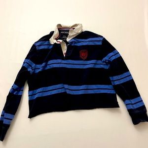 CROPPED STRIPED SWEATER